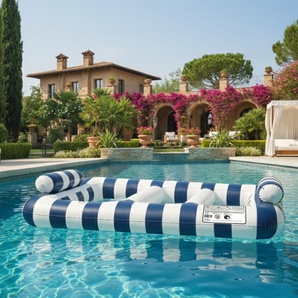 Navy Blue Twin Hammock Pool Float