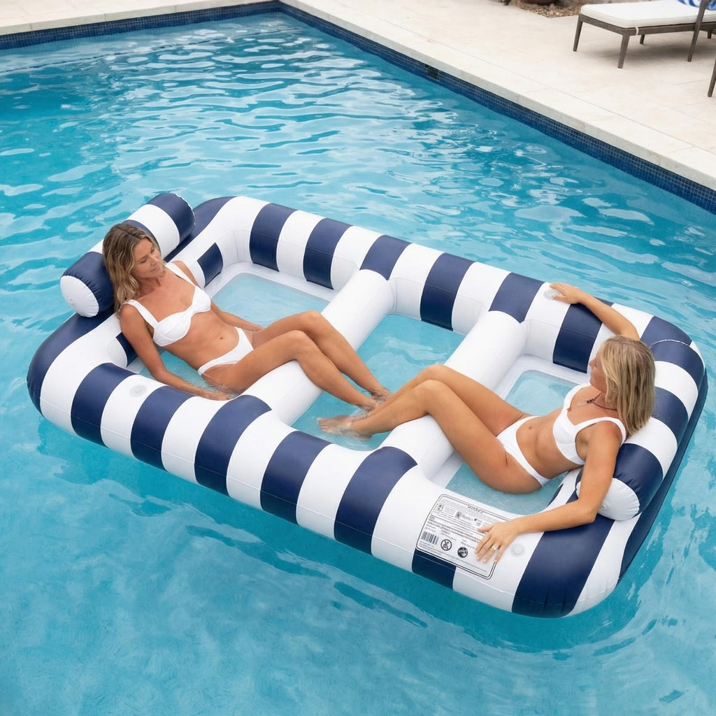 Navy Blue Twin Hammock Pool Float