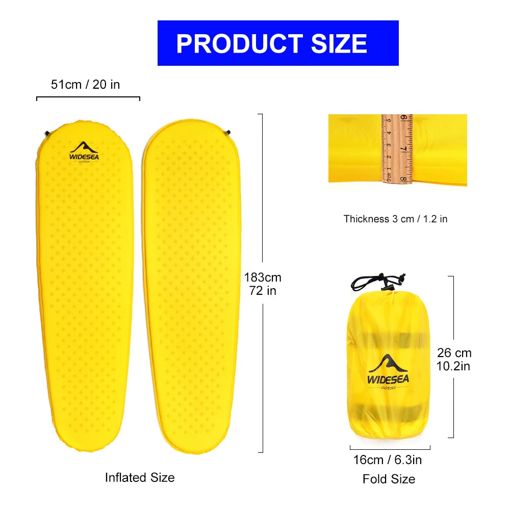 Self-inflating Mattress Folding Inflatable Air Bed Beach Travel Mat Tourism Sleeping Pad Outdoor Hiking