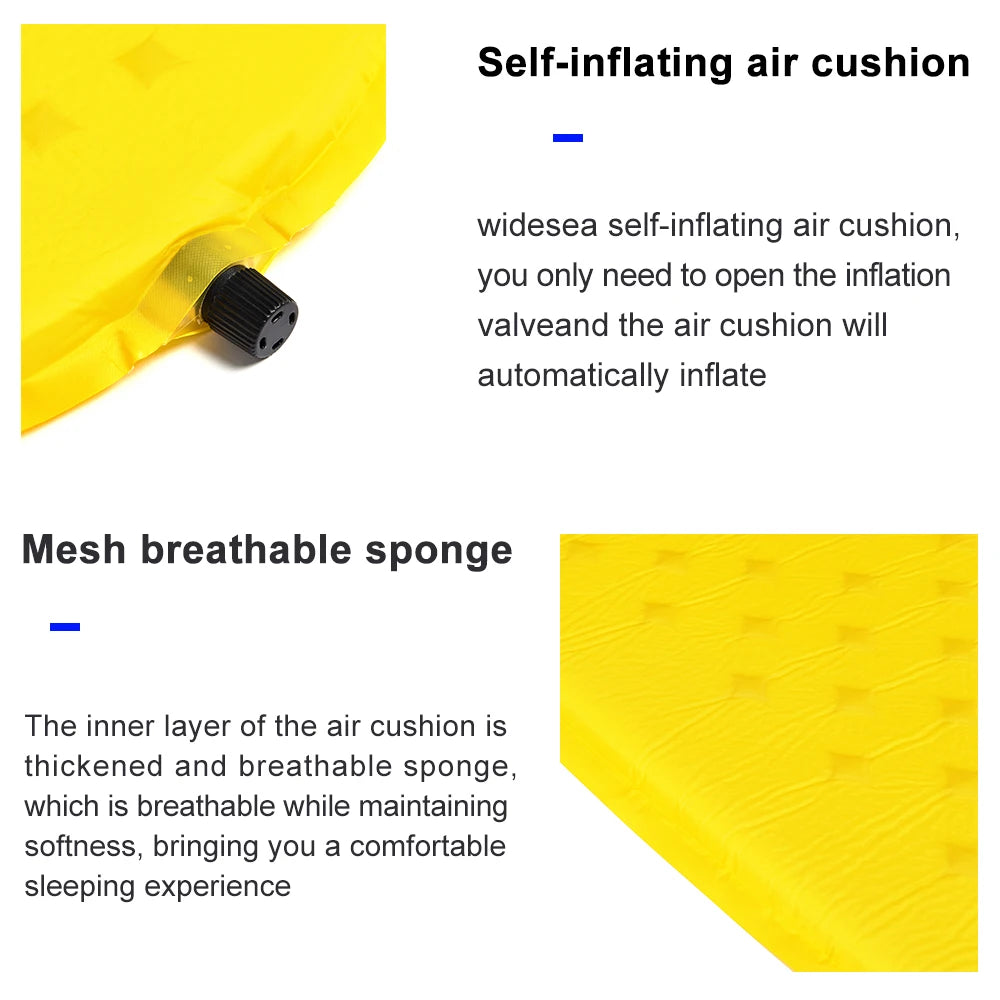 Self-inflating Mattress Folding Inflatable Air Bed Beach Travel Mat Tourism Sleeping Pad Outdoor Hiking