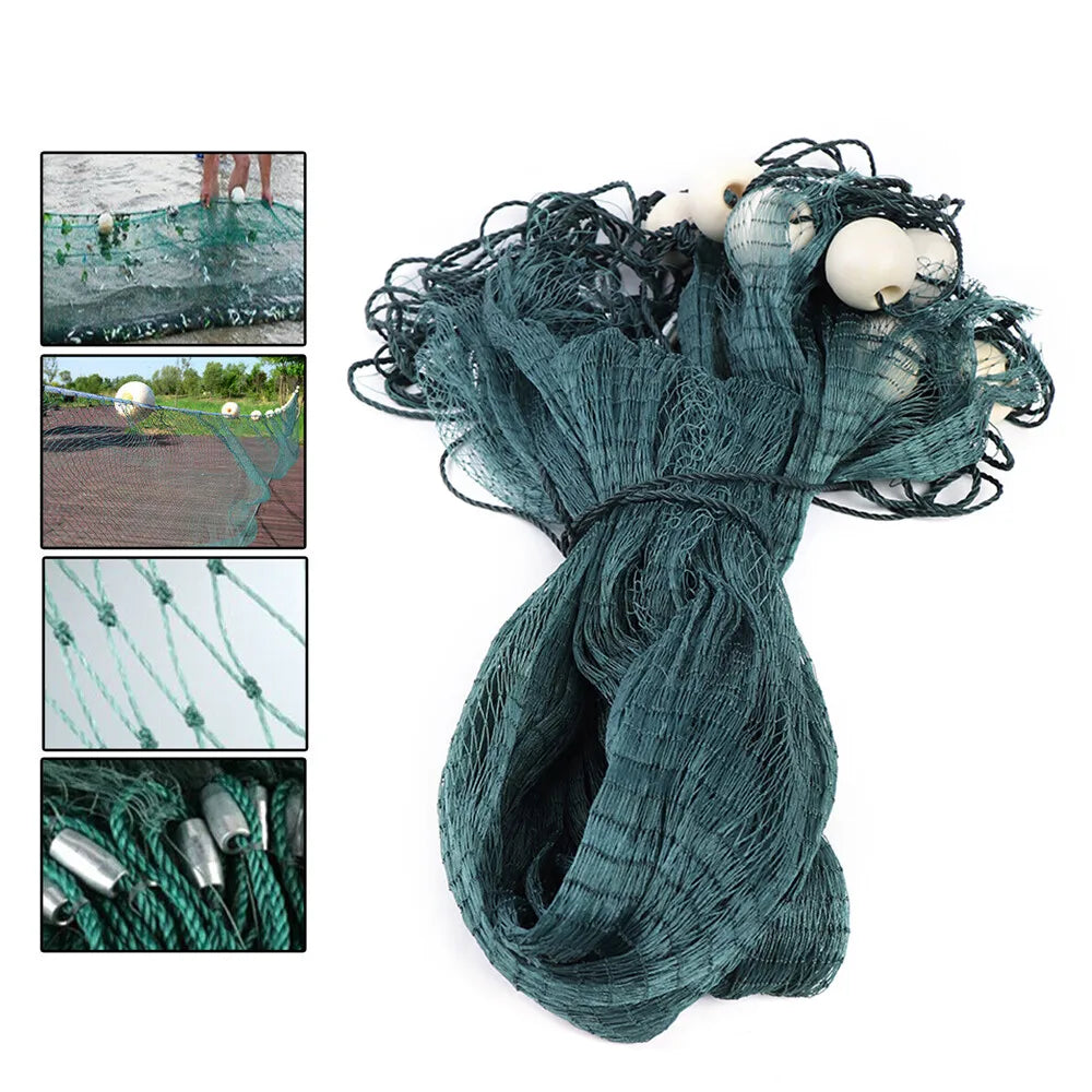 6.5x33Ft Fishing Net 0.5In Encrypted Mesh Prevents Fish Escape