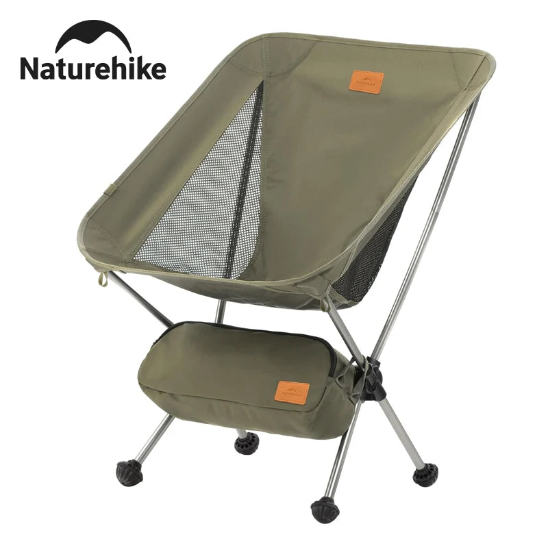 YL08 Ultralight Camping Chair Portable Folding Travel Hiking Backpacking Chair Capacity 120kg with Anti-Sinking Feet