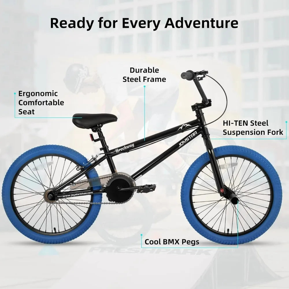 Brockway Freestyle Kids BMX Bikes 20" 24" Kids Bicycles for 6-14 Years Old Boys Girls