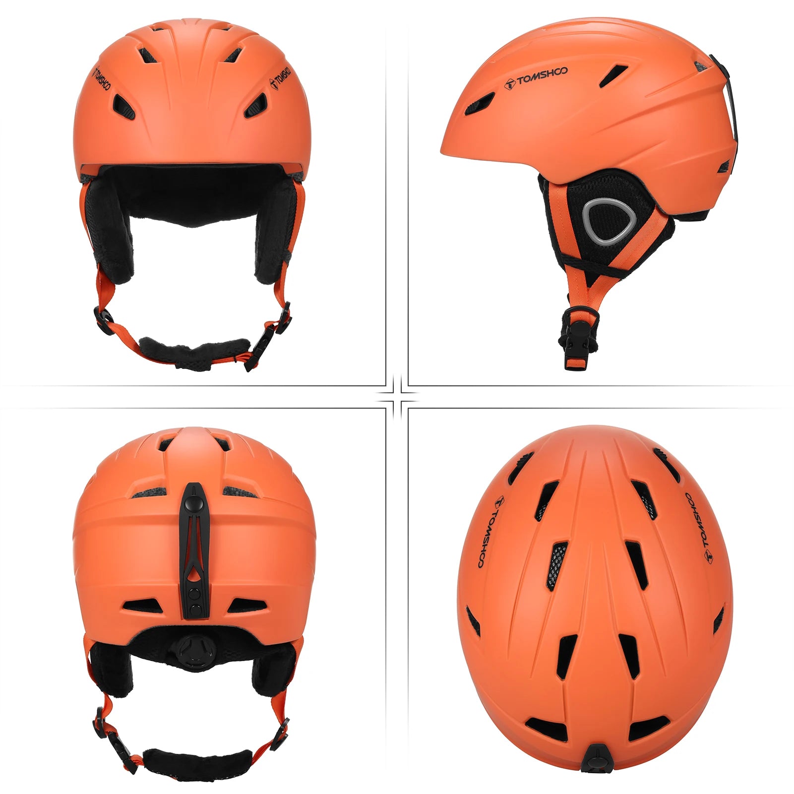US Ski Helmet Snowboard Helmet, Outdoor Snow Sport Helmet with Removable Liner and Ear Pads.