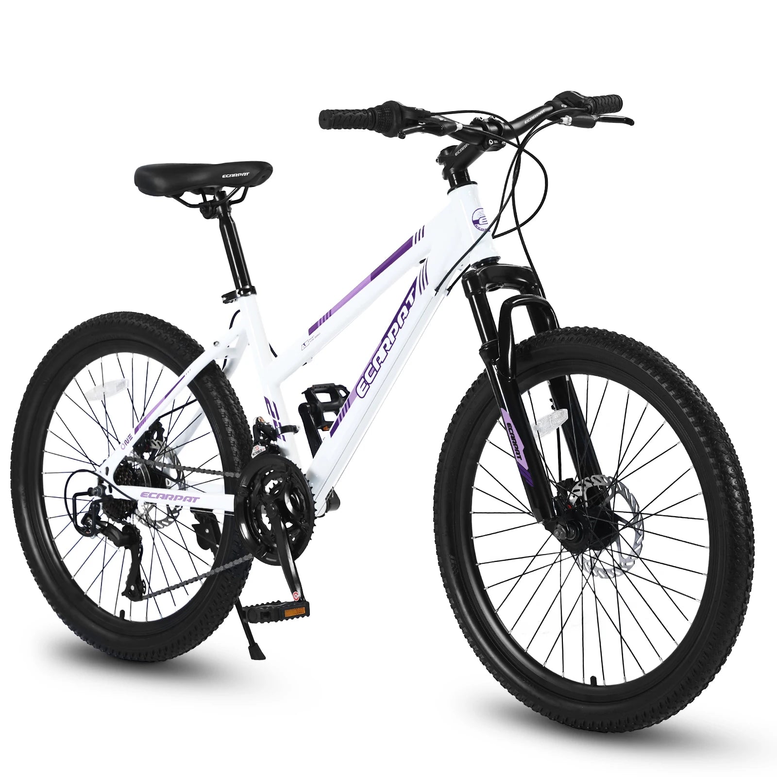 Mountain Bike 24-26 Inch Wheels, 21-Speed Disc Brake, Female Bicycles, 15" Steel Frame Front Fork Suspension