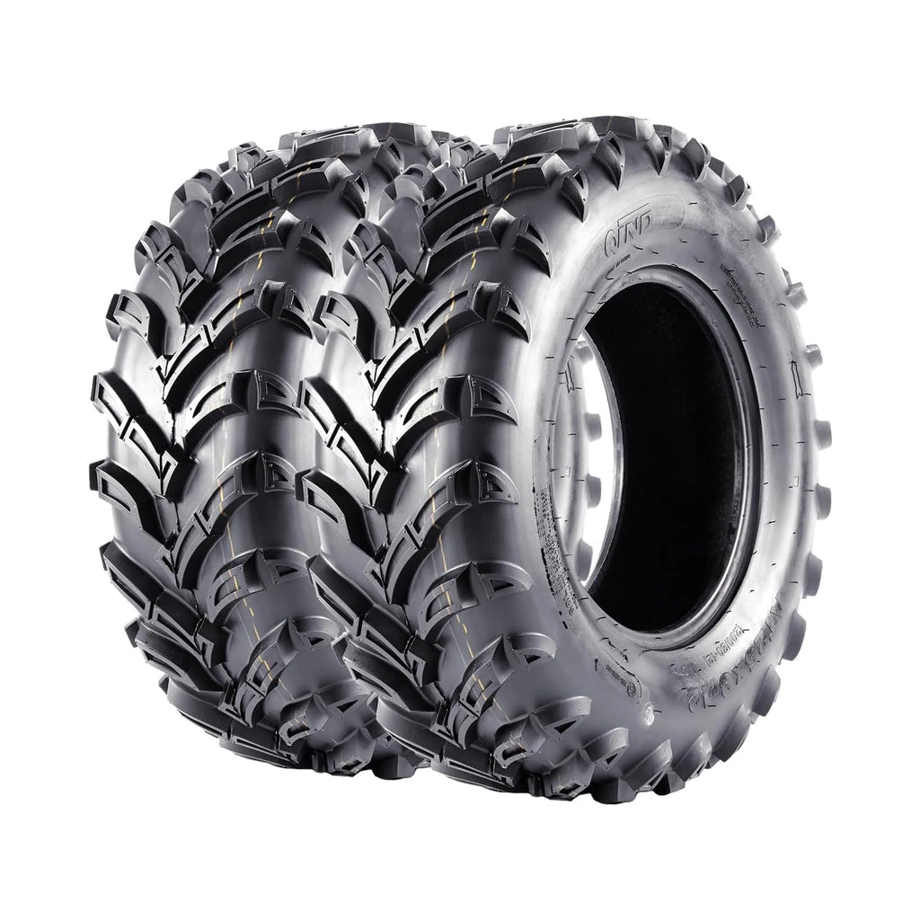 2 Sets ATV/UTV Tires, 25x10-12, Sport Front UTV Tire, All Terrain, Mud Trail Tires, Mud, Sand, Snow and Rock Tires.