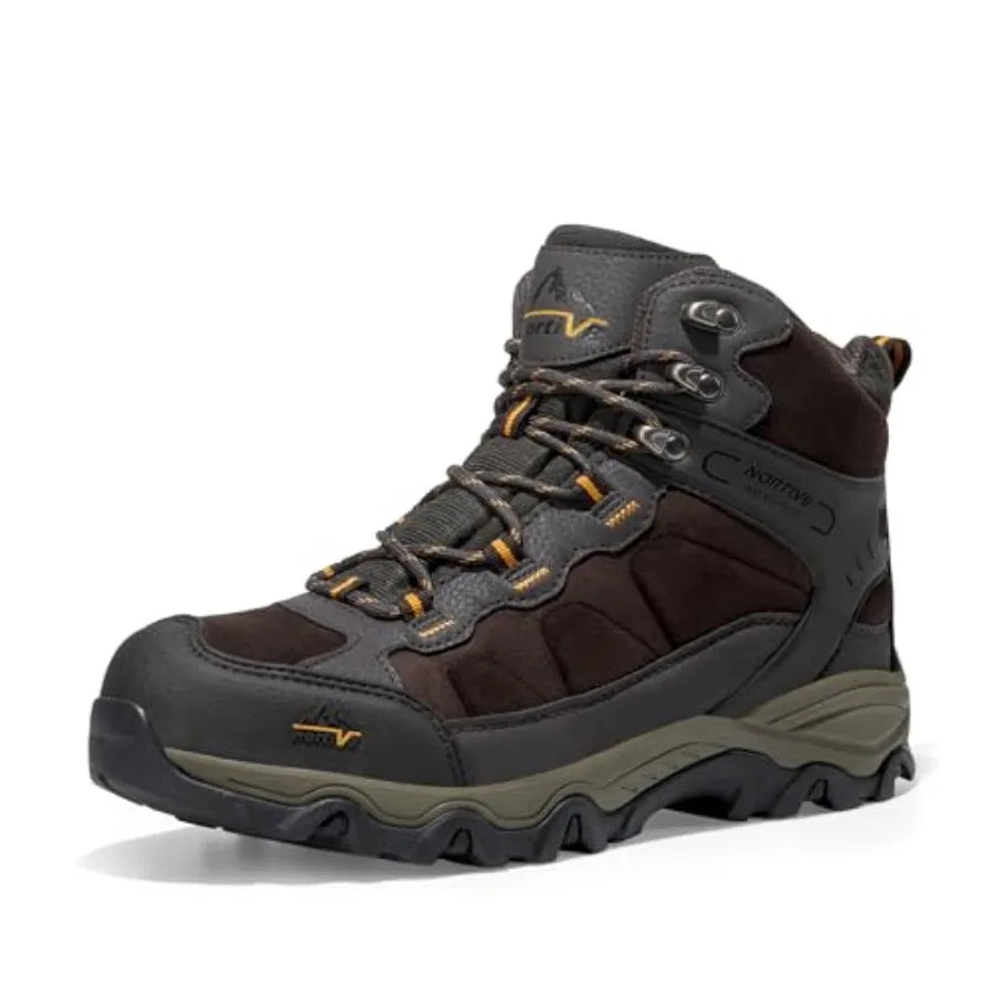 Men's Waterproof Hiking Boots, Outdoor Mid-Trekking Lightweight Mountaineering Shoes.