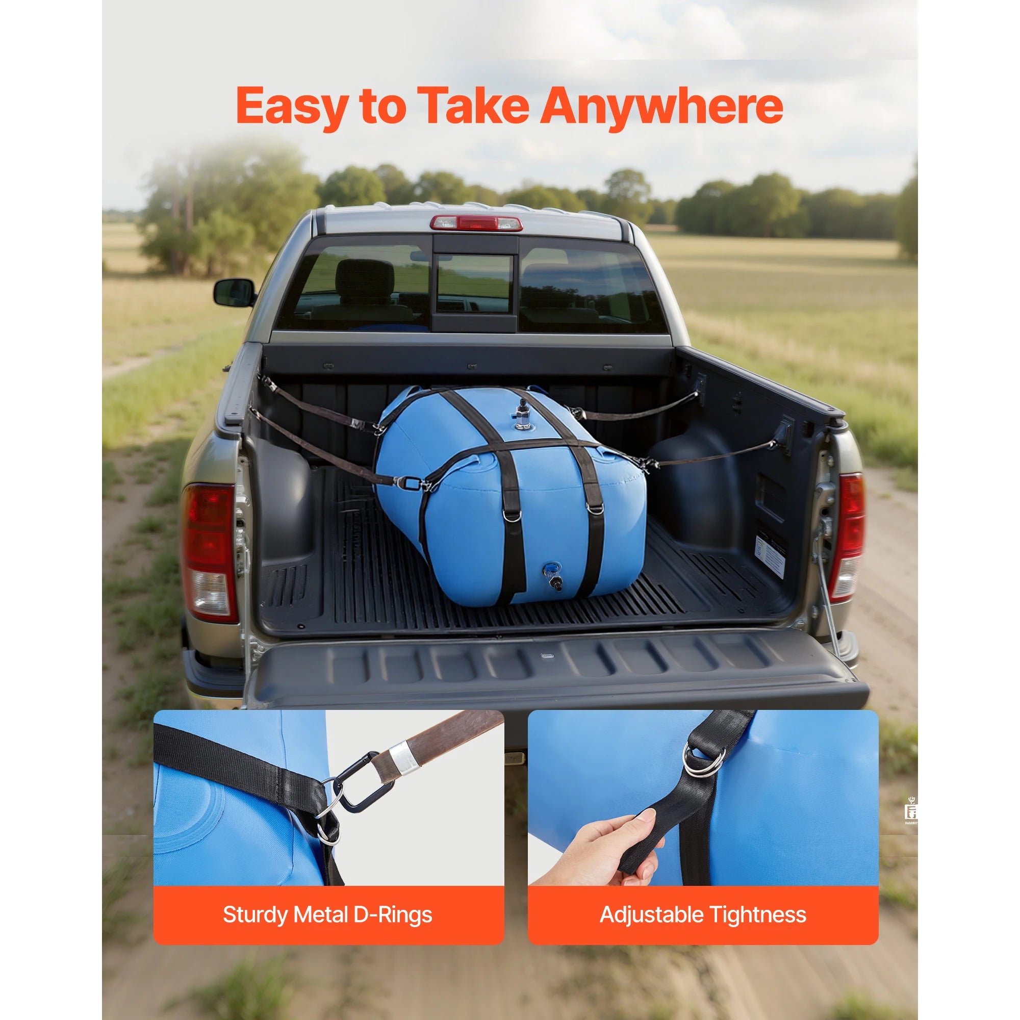 Water Storage Bladder, TPU Soft Water Bag Portable & Collapsible Water Storage Container, Outdoor Irrigation