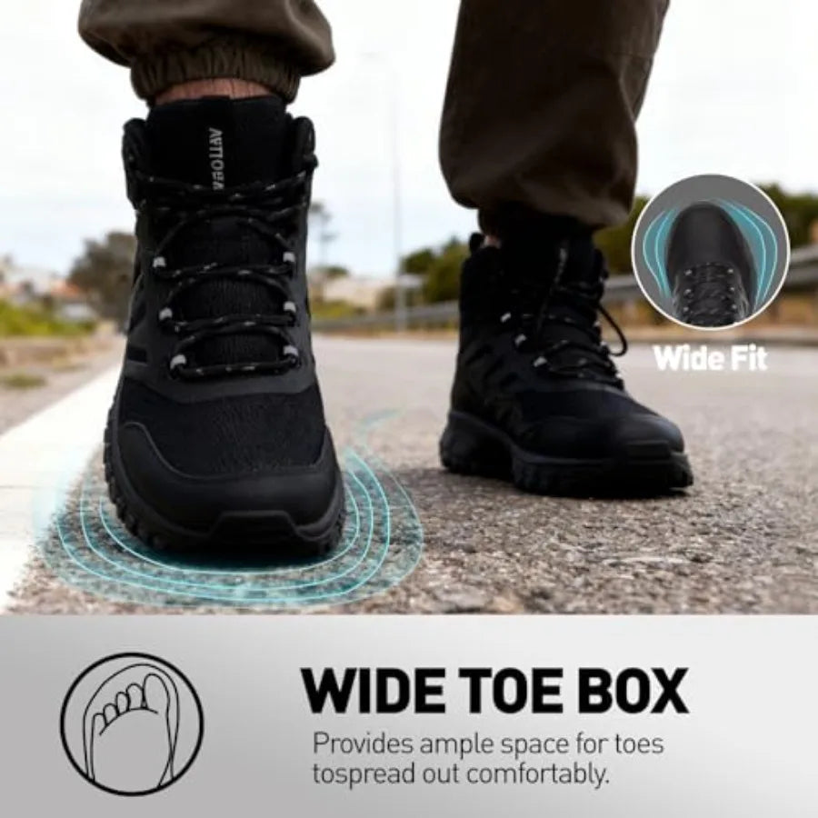 Men's Waterproof Hiking Boots - Trekking Shoes for Men Outdoor Camping Mountaineering Backpacking Boots All Terrain Hiking Trails.