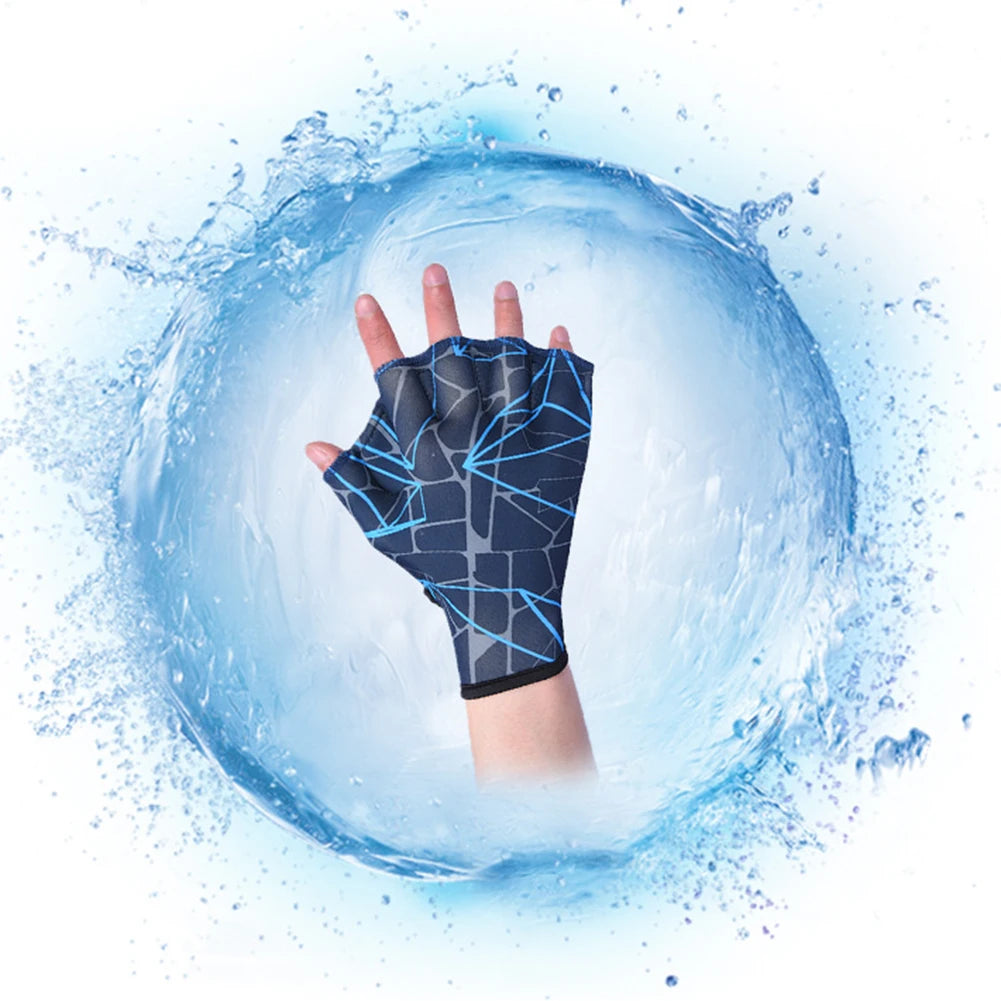 2x Webbed Swimming Fins, Women/Men Paddle Water Sport Gloves