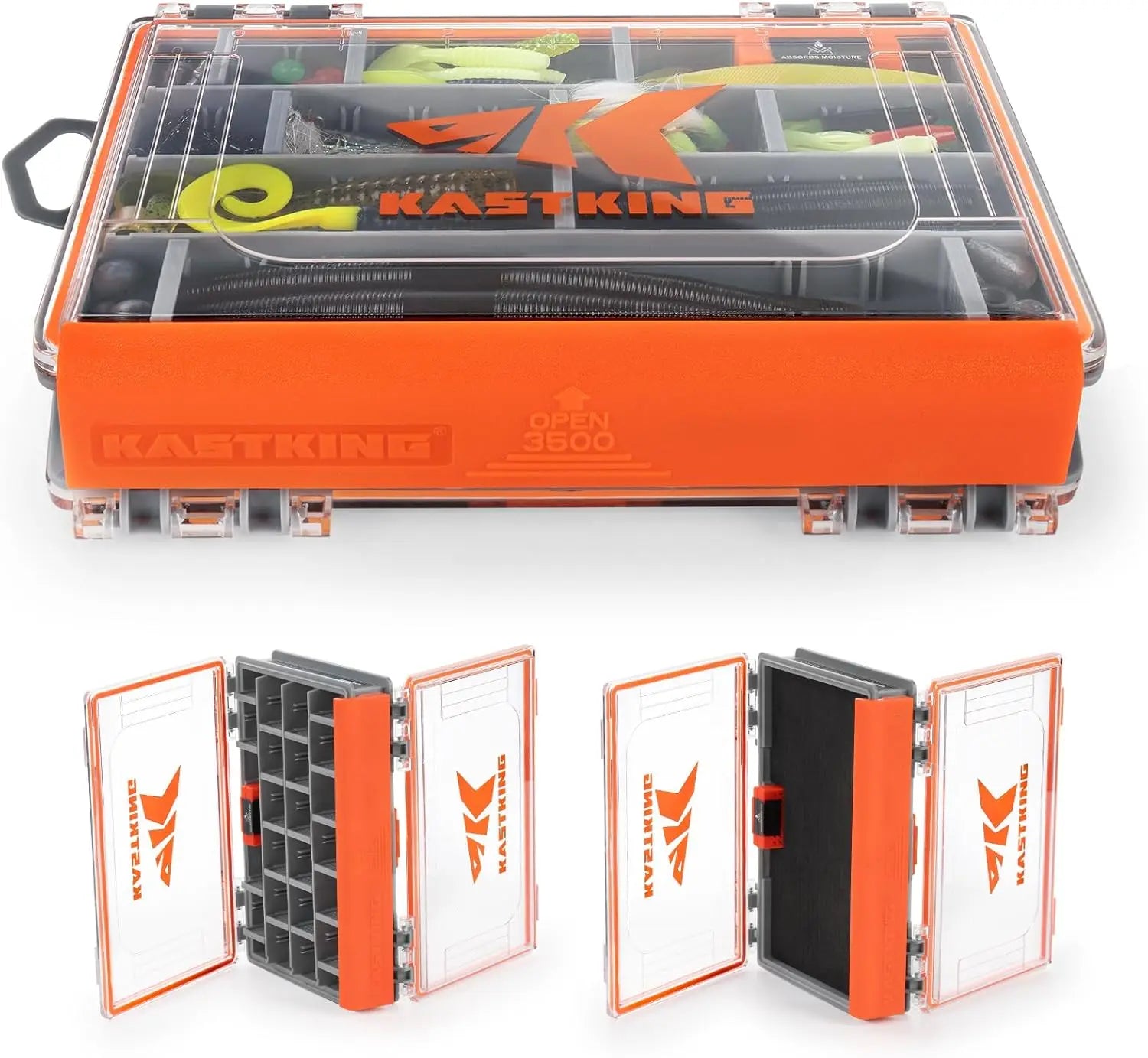 Waterproof Fishing Tackle Box w/Adjustable Dividers