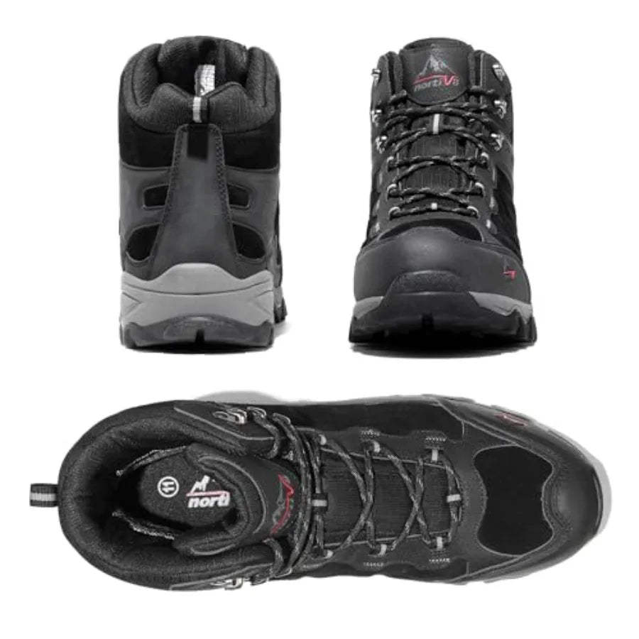 Men's Waterproof Hiking Boots, Outdoor Mid-Trekking Lightweight Mountaineering Shoes.