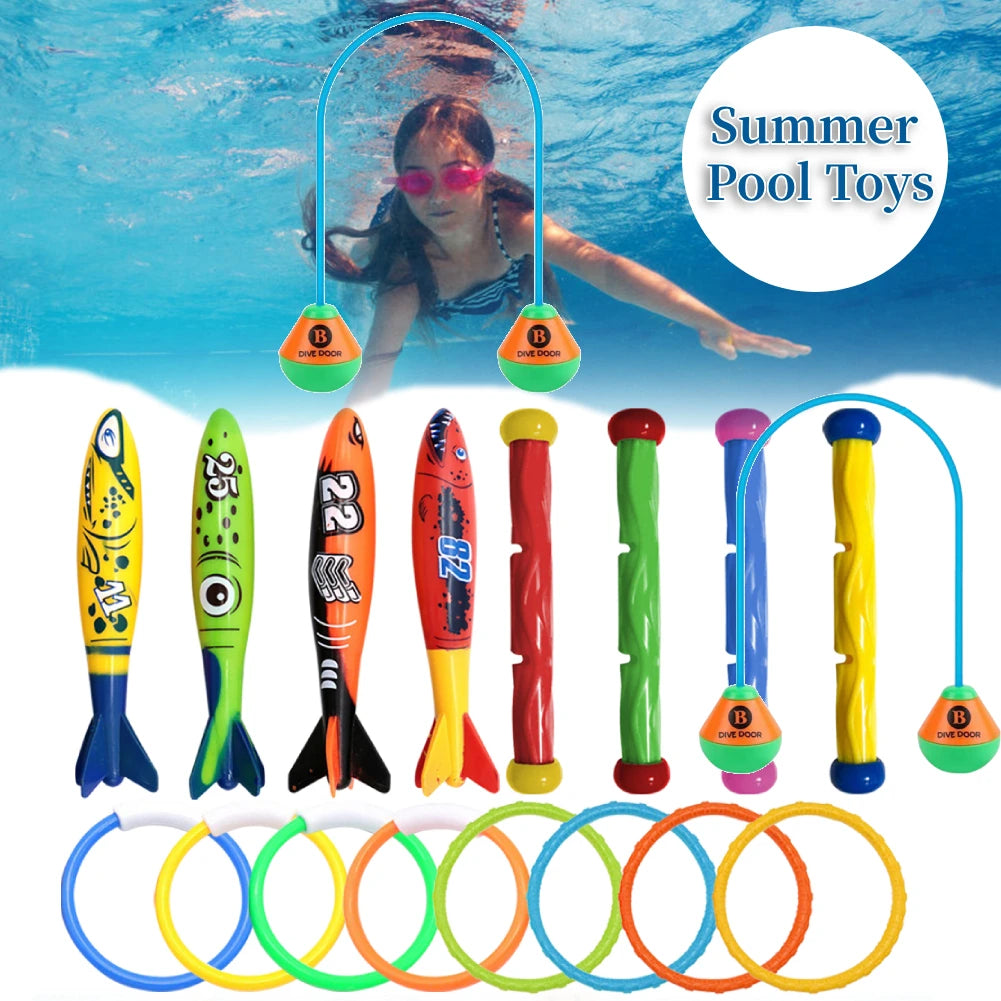 Shark Rocket Toy, Swimming Pool Dive Game, Water Fun Pool Games Baby Educational Bath Toys