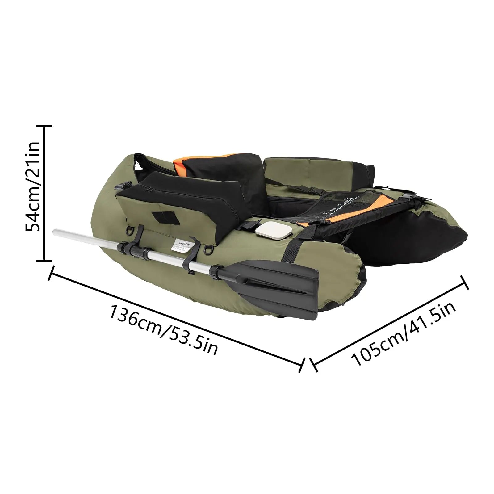 Inflatable Fishing 286 Lbs Load Capacity Boat