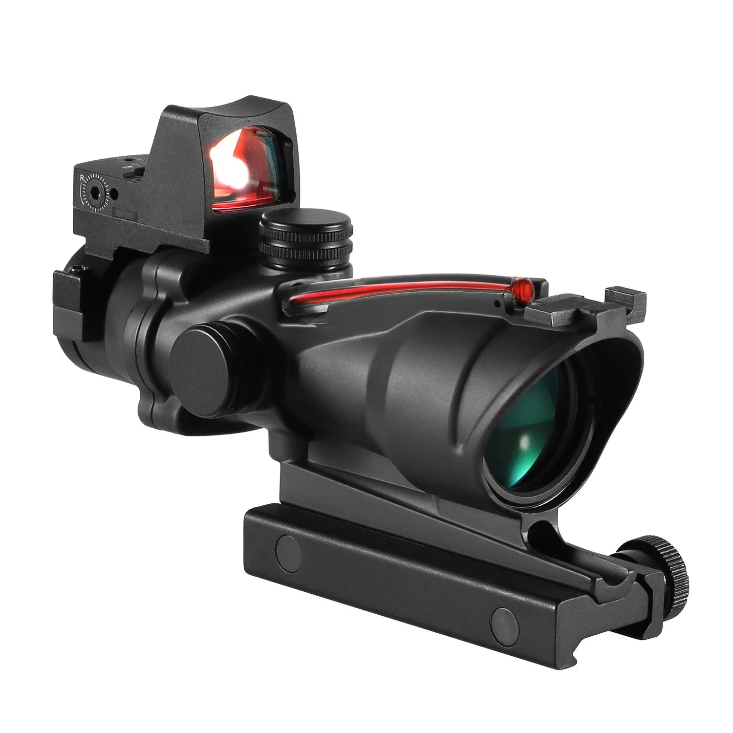 Adjustable Hunting Scope Red Dot Fits 20mm Rail