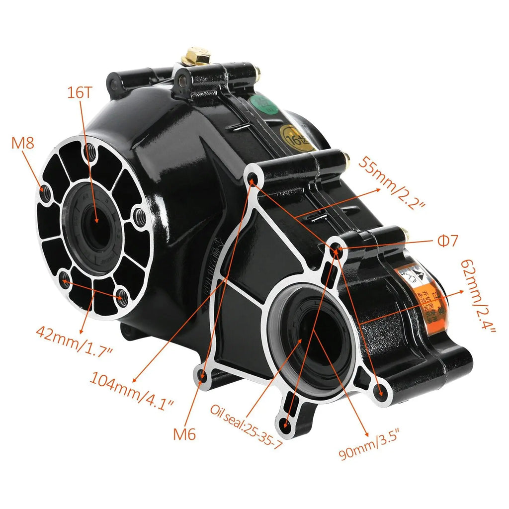 16T Transmission Gear Box Differential For 1020mm Rear Axle  Motor Go Kart ATV Quad UTV Scooter Motorcycle