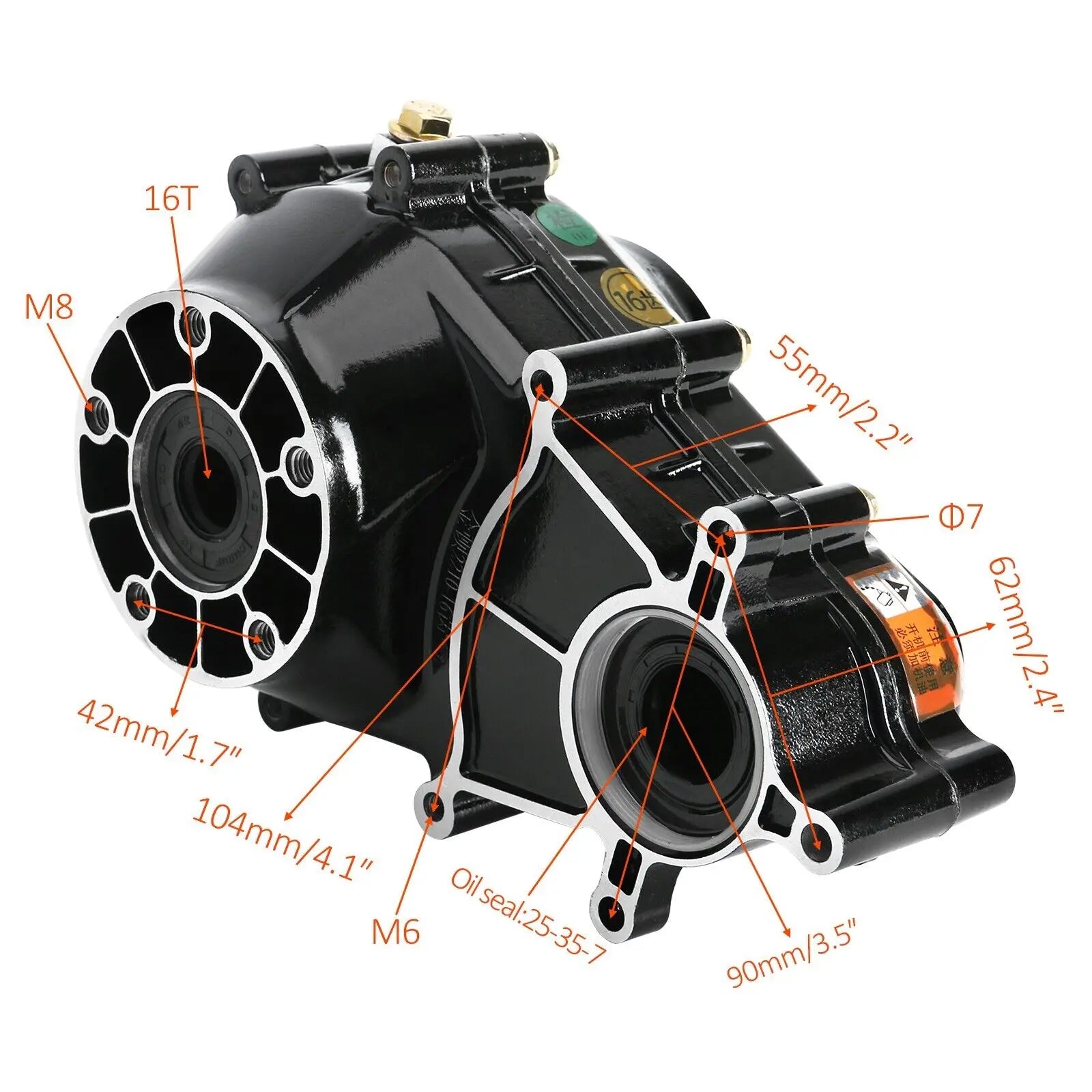 16T Transmission Gear Box Differential For 1020mm Rear Axle  Motor Go Kart ATV Quad UTV Scooter Motorcycle