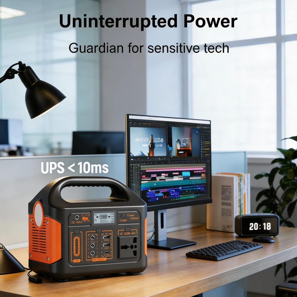 500W 300W Portable Power Station 460.8Wh LiFePO4 Battery Charging Station 110V Solar Generator Emergency Power Bank for Camping Travel
