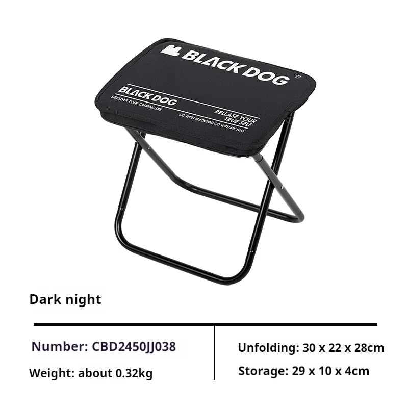 BLACKDOG Camping Stool, Aluminum Alloy Ultralight Foldable Seat, Portable Outdoor Backpacking Chair, Fishing Stool.