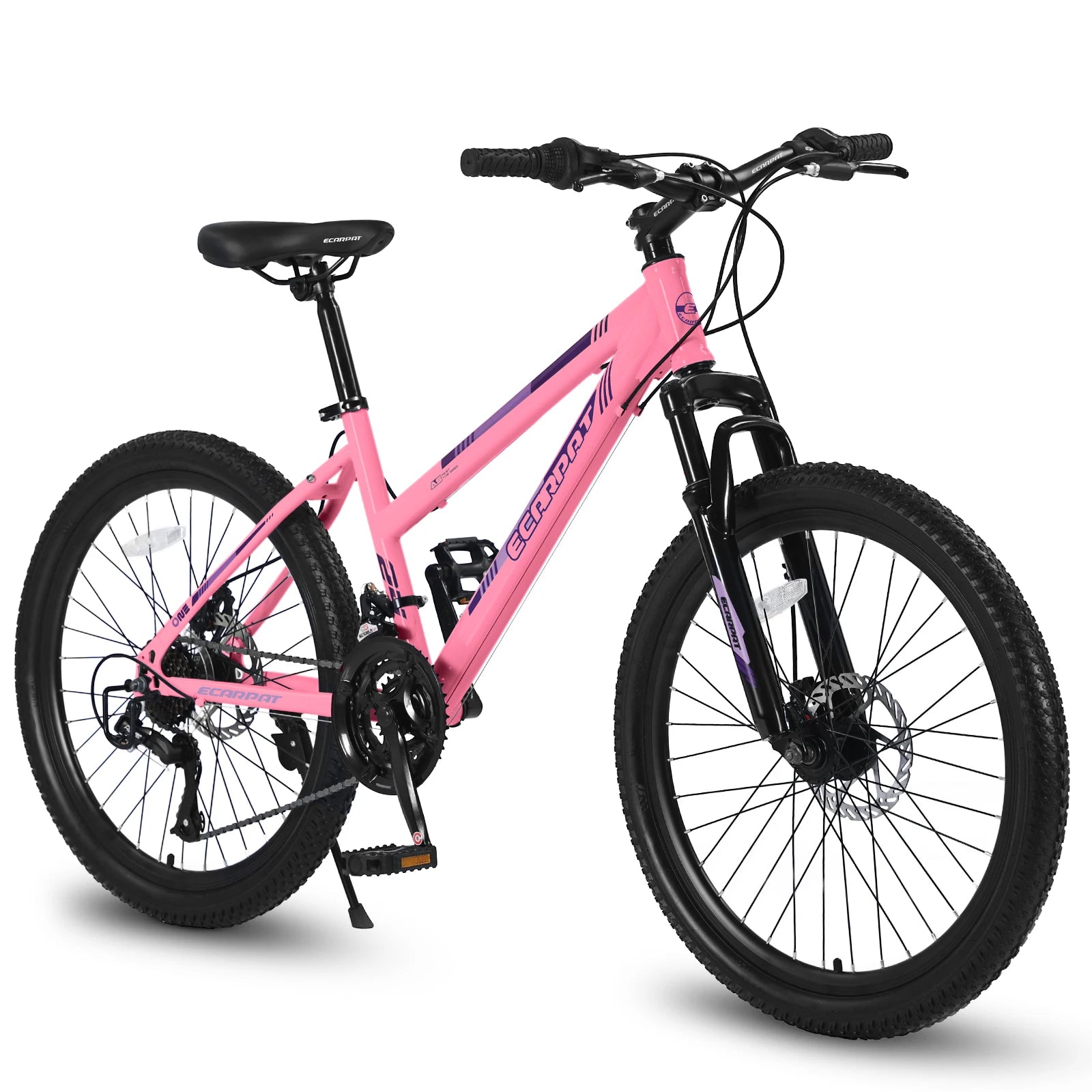 Mountain Bike 24-26 Inch Wheels, 21-Speed Disc Brake, Female Bicycles, 15" Steel Frame Front Fork Suspension