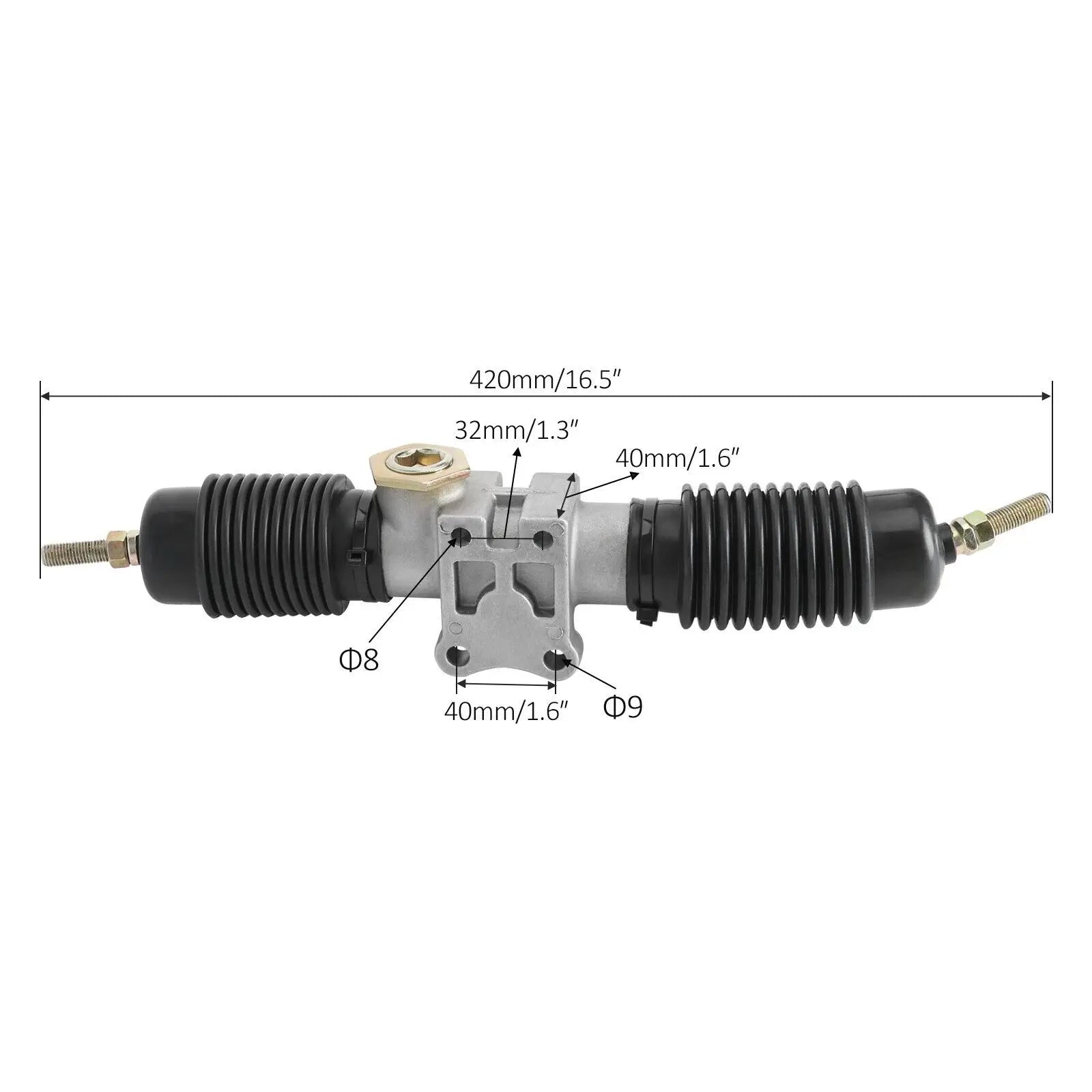 TDPRO 330/360/420/440MM Power Steering Gear Shaft Rack Pinion DIY Go Kart ATV UTV Quad Drift Trike Buggy