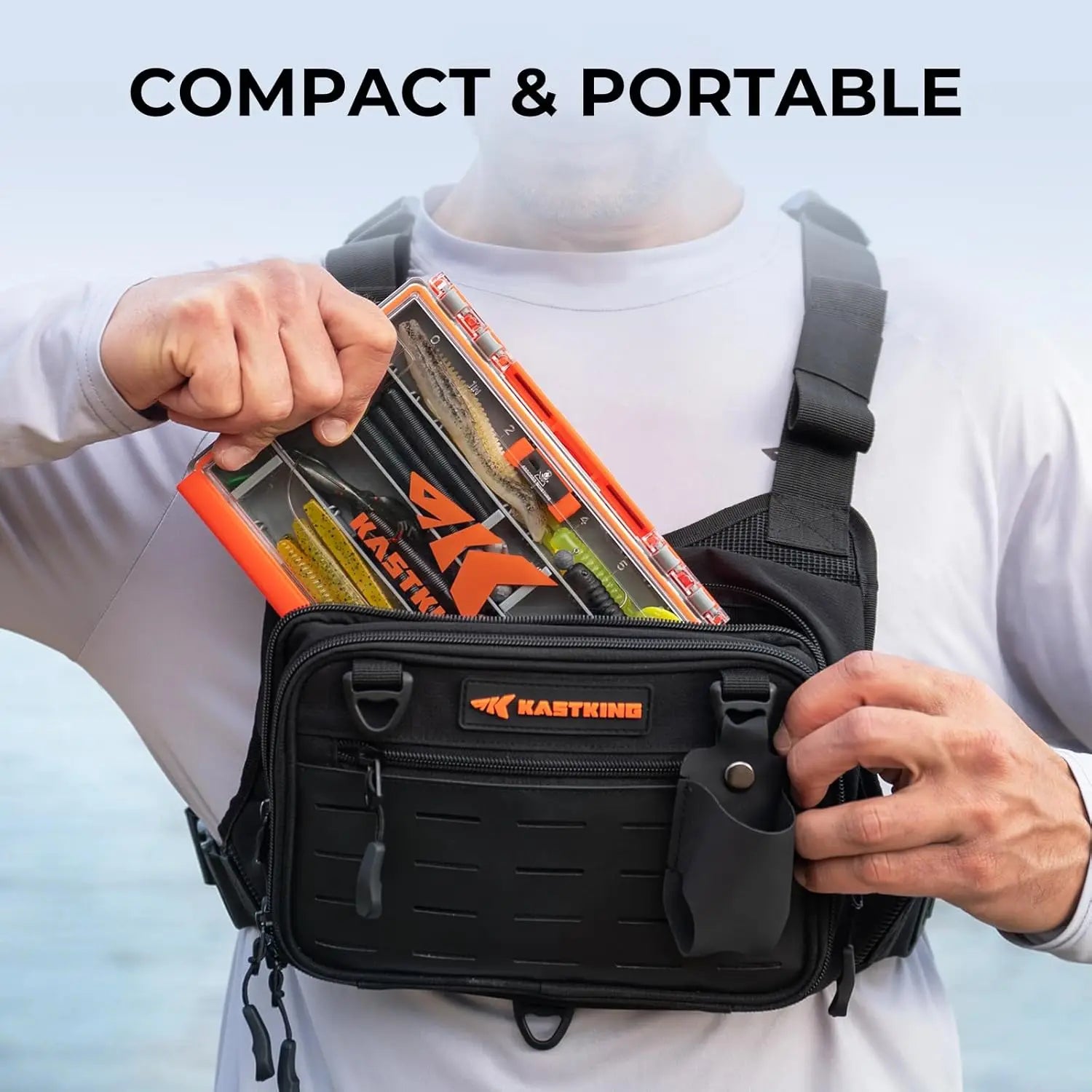 Waterproof Fishing Tackle Box w/Adjustable Dividers