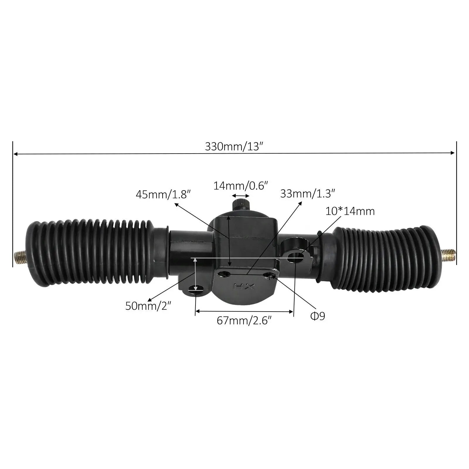 TDPRO 330/360/420/440MM Power Steering Gear Shaft Rack Pinion DIY Go Kart ATV UTV Quad Drift Trike Buggy