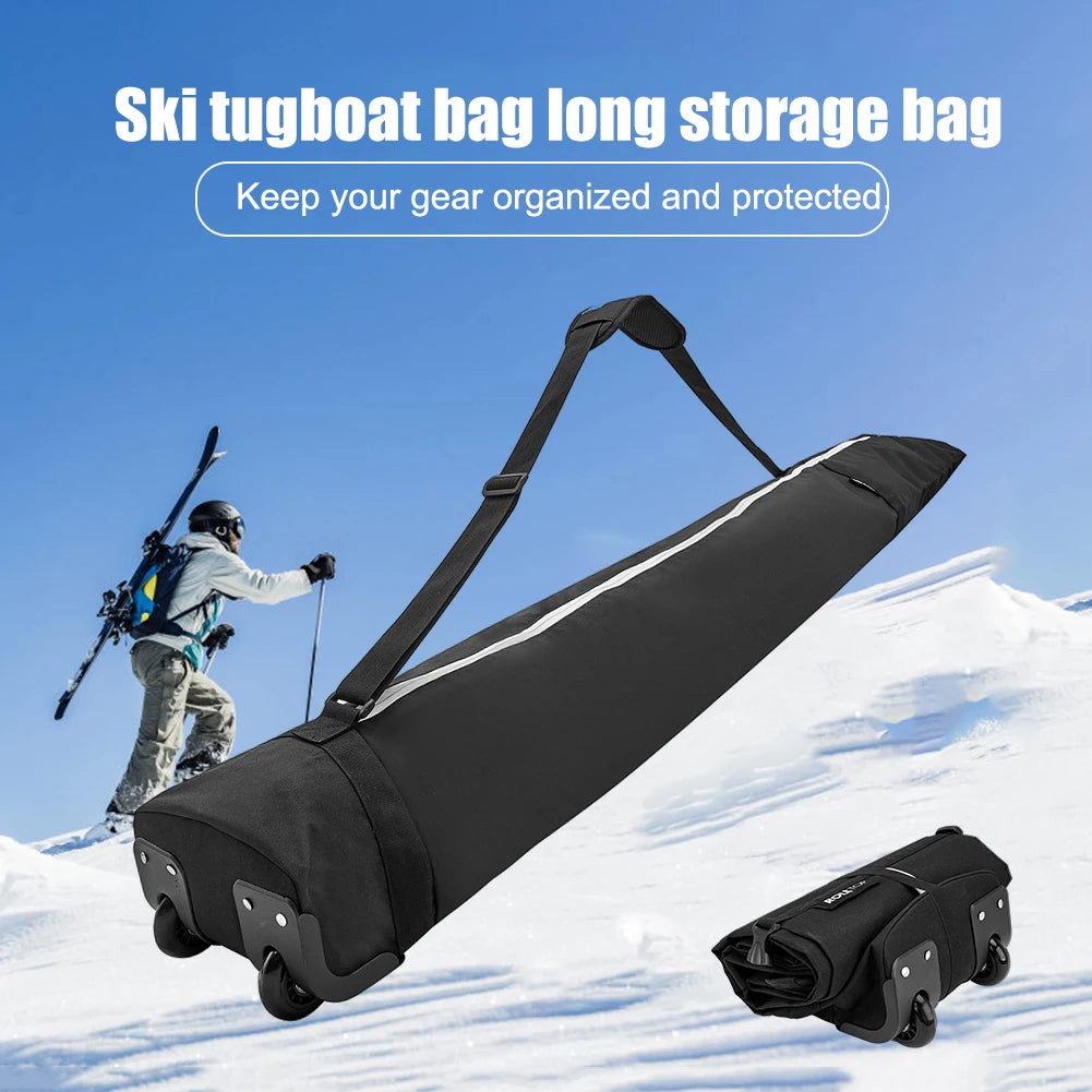 Store Transport Snowboard Bag with Wheel Winter Ski Equipment Storage Bag Large Capacity Waterproof for Snowboard Goggles Gloves