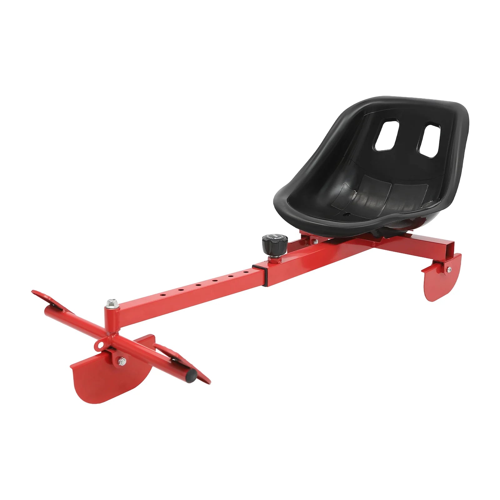 Dual-Use Snow & Ice Scooter Red & Black, 198.42lb Load, Adjustable Length - Outdoor Snowy Mountain/Lake/Backyard Skiing Tool