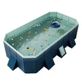 2.6/3m Foldable Large Rectangular Outdoor Family Swimming Pool, Non-Inflatable, Easy Set-up
