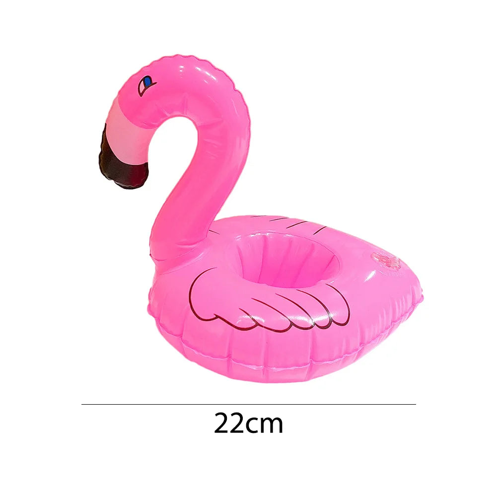 1-20 Pcs Tropical Flamingo Party Cup Holder, Inflatable Water Float Drink Cup Tray