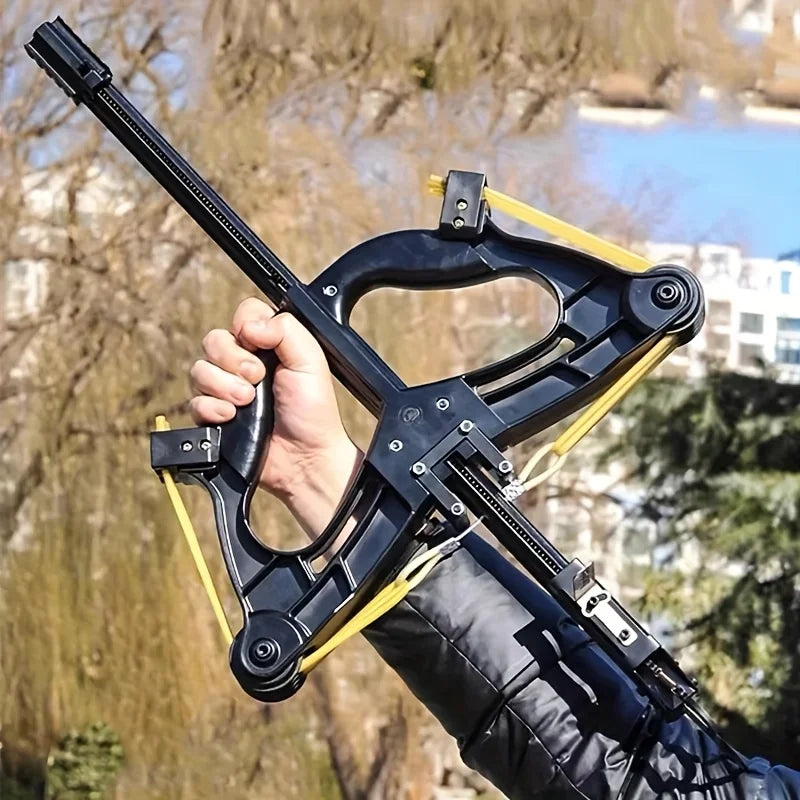 Hunting Slingshot 60LBS 40 Series Compound Multi Strand Rubber Band Pulley Bow
