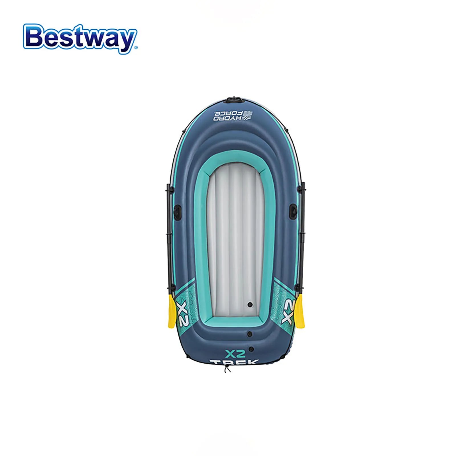 61153 2 Person Inflatable Kayak - Durable PVC Material, Large Adventure Boat, Kit Format, Highly Buoyant and Stable