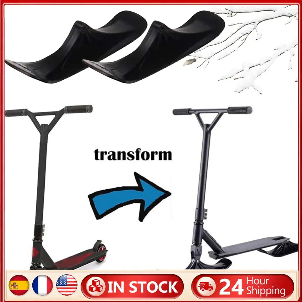 1 Pair Scooter Snow Sled Ski Board, Snow Sledge Board Set, Snow Ski Scooter Ski Sledge for Kids Outdoor Accessories