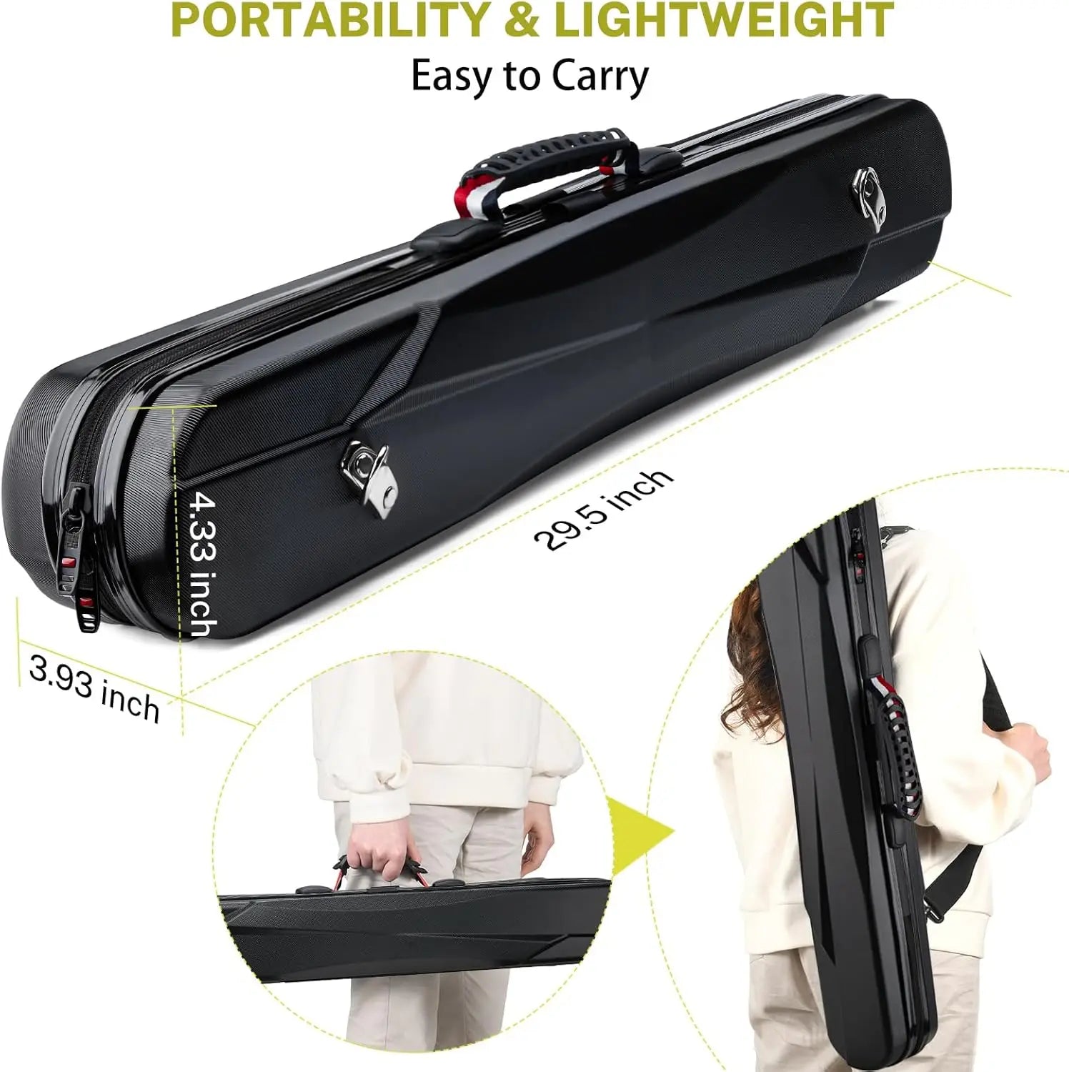 Fly Fishing Rod/Reel Combo Starter Kit, Carbon Fiber 4-Piece Rod, Aluminum Reel, Flies, Line, Case - Lightweight Portable