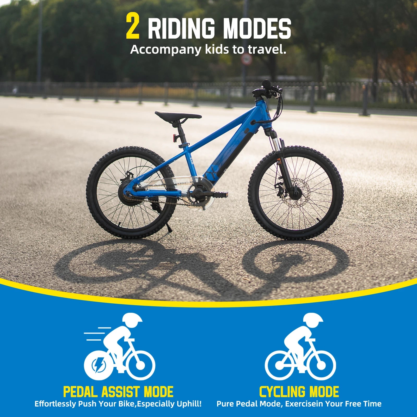 Electric Bike for Kids Teens Ages 7+ with 250W Motor, 15 Miles 15MPH Electric Mountain Bicycle Safe Mini E bikes