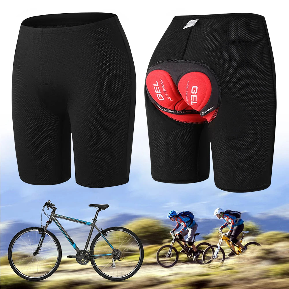 Men's Cycling Shorts, Padded Shorts, Breathable 3D Padded Bike Shorts, Lightweight Cycling Underwear Anti-Slip MTB Accessories