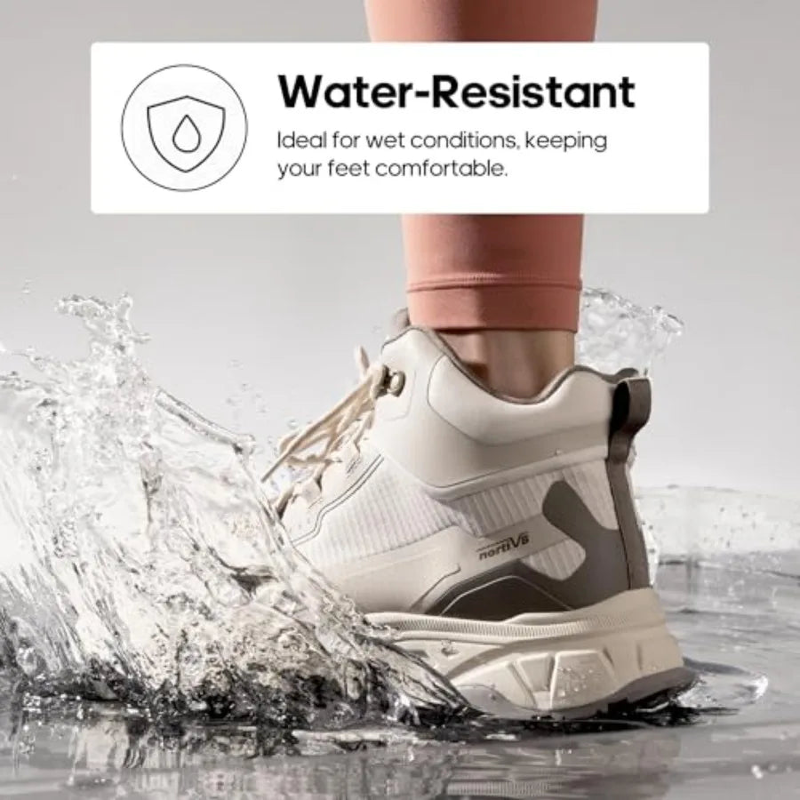 Women's Waterproof Lightweight Hiking Boots, Ankle  Support for Outdoor Trekking.