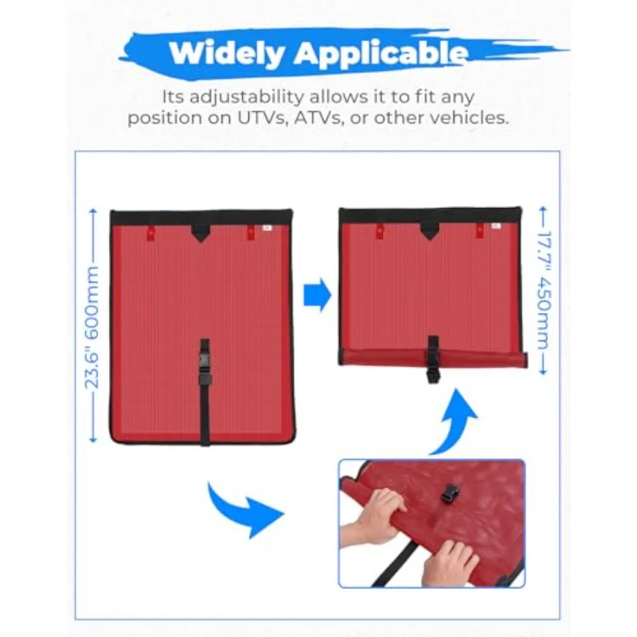 Universal Large Trash Bag for UTV/ATV, Dry-Wet Trash Sack, PVC Mesh Bag with Durable Reinforced Design and Secure Fastening.