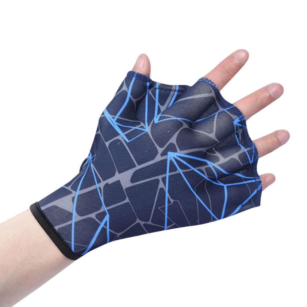 2x Webbed Swimming Fins, Women/Men Paddle Water Sport Gloves