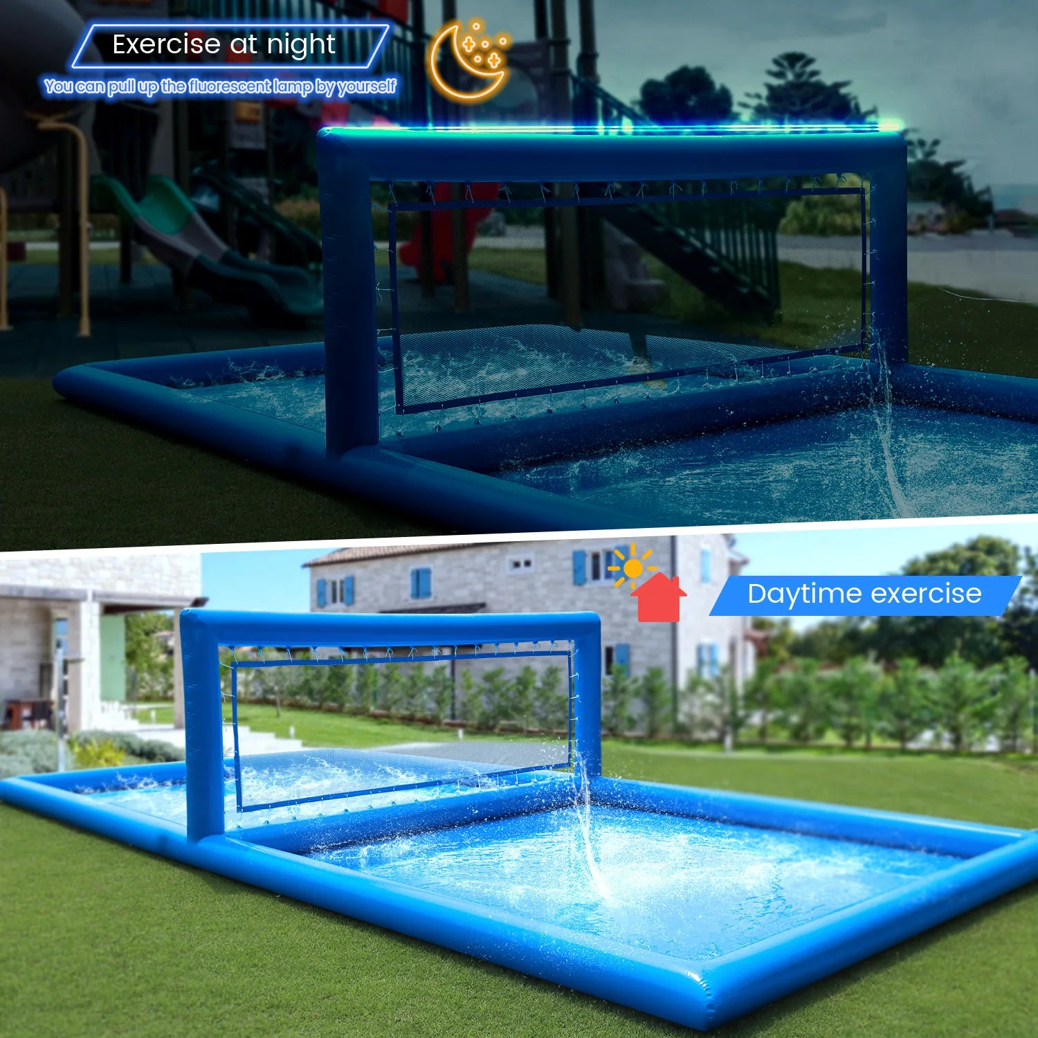 33ft Inflatable Outdoor Water Volleyball Pool