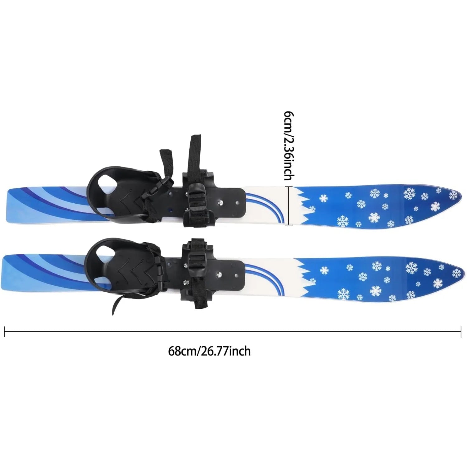 Sports Skiing Set with Ski Poles, Kids Beginner Snow Skis Poles for 2-8 Years Old, Ski Boards with Ski Poles, Outdoor Ski Equipment Tools for Children Skiing, Grass Skiing, Max Load-bearing 110 lbs
