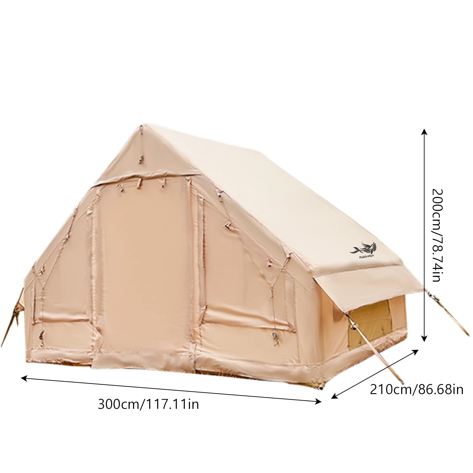 Large Inflatable Camping Tent w/Skylight, Mesh Design, Summer Glamping Tent