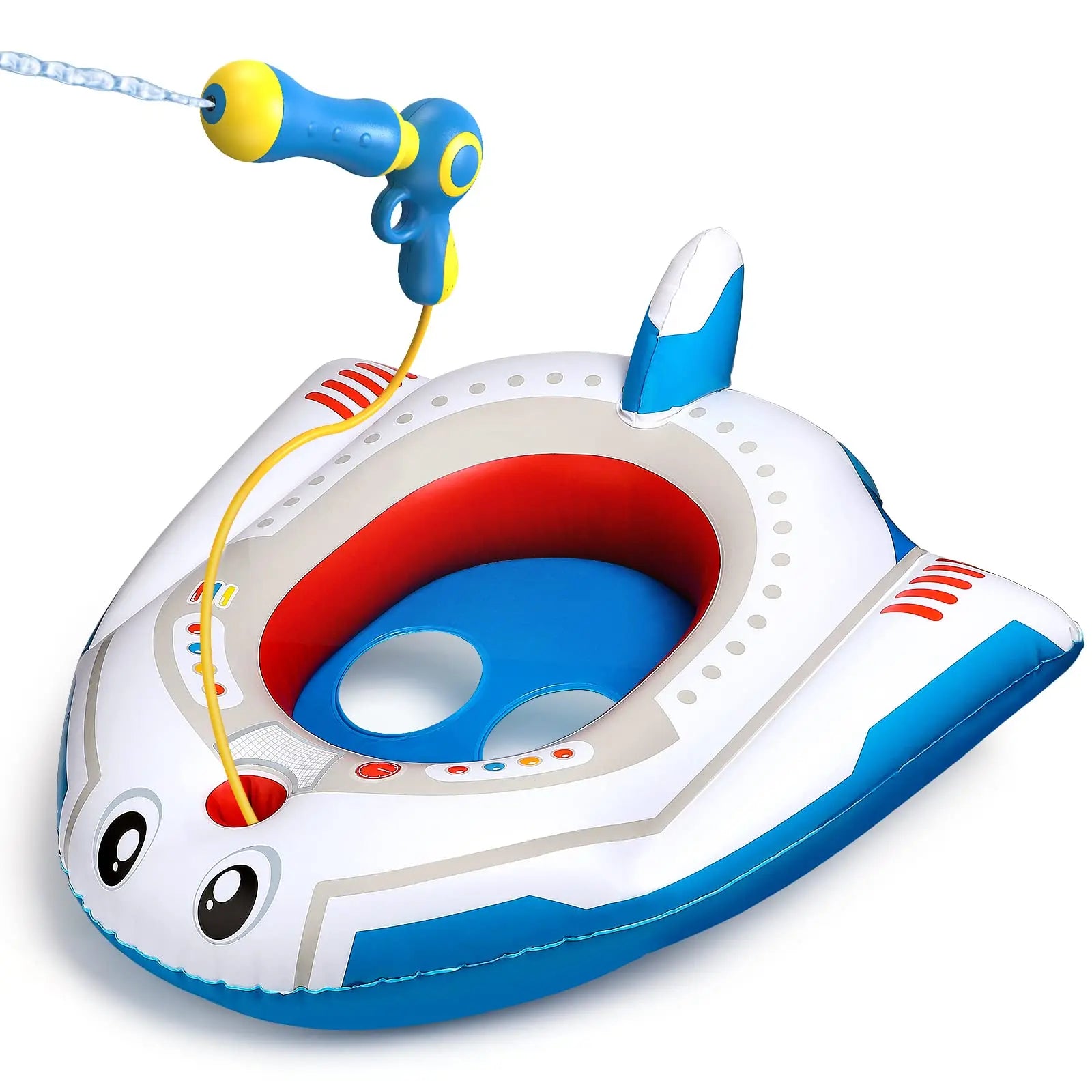 Pool Float Toys with Water Gun - Inflatable Ride-on Pool Toys for Kids Ages 3-8, Toddler Pool Float, Summer Outdoor Water Pool Games Toys for Boys and Girls.