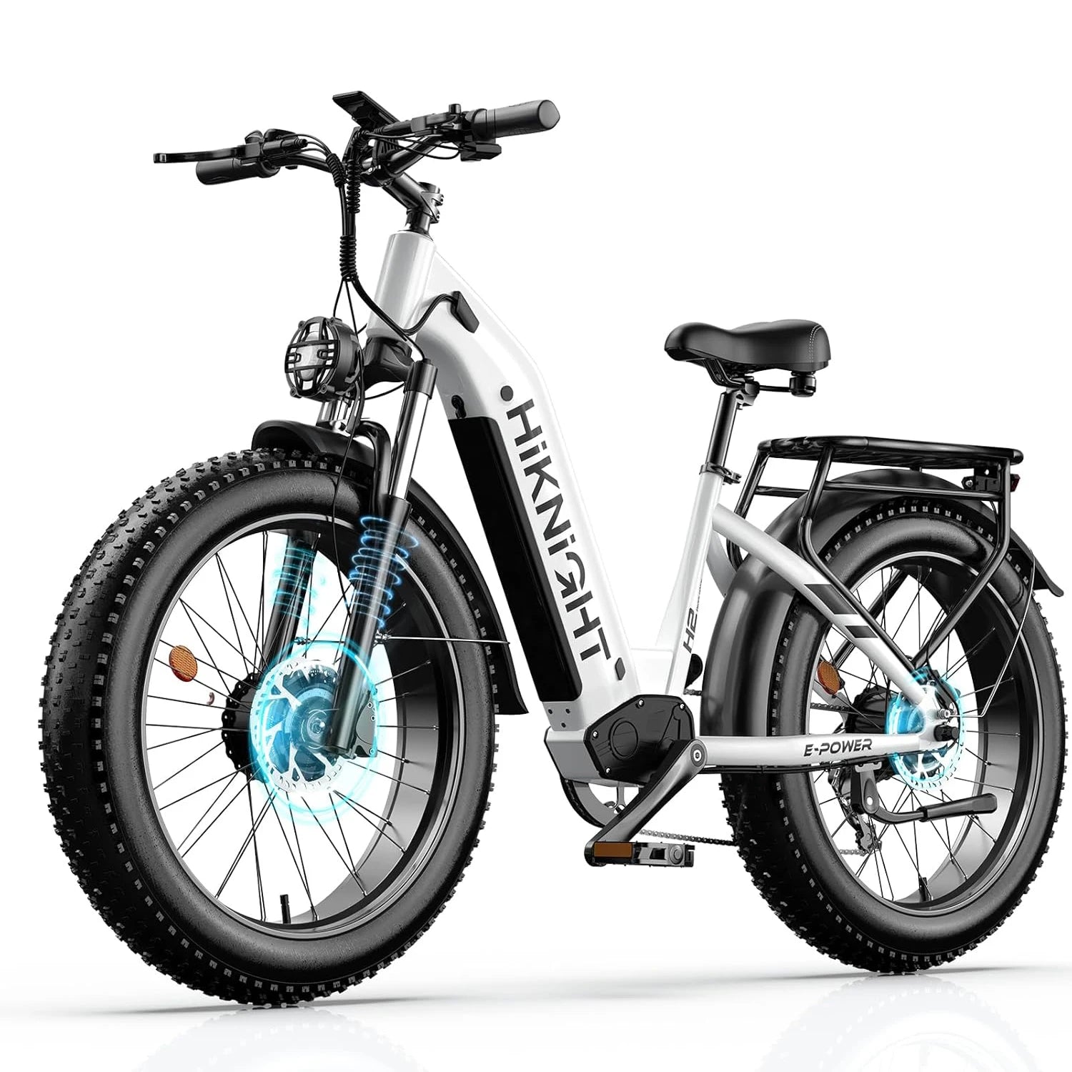 H2PRO Dual Motor Electric Bicycle, 26 Inch Wide Tire Fast Charging Version, Unisex Off-Road Mountain Electric Bicycle
