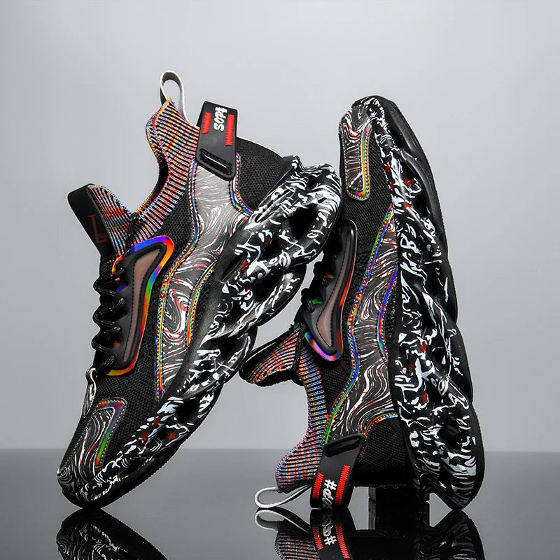 Men's Sneakers -  Men's Luxury Tennis Shoes, Race Trainer, Breathable, Fashion Loafers & Running Shoes.