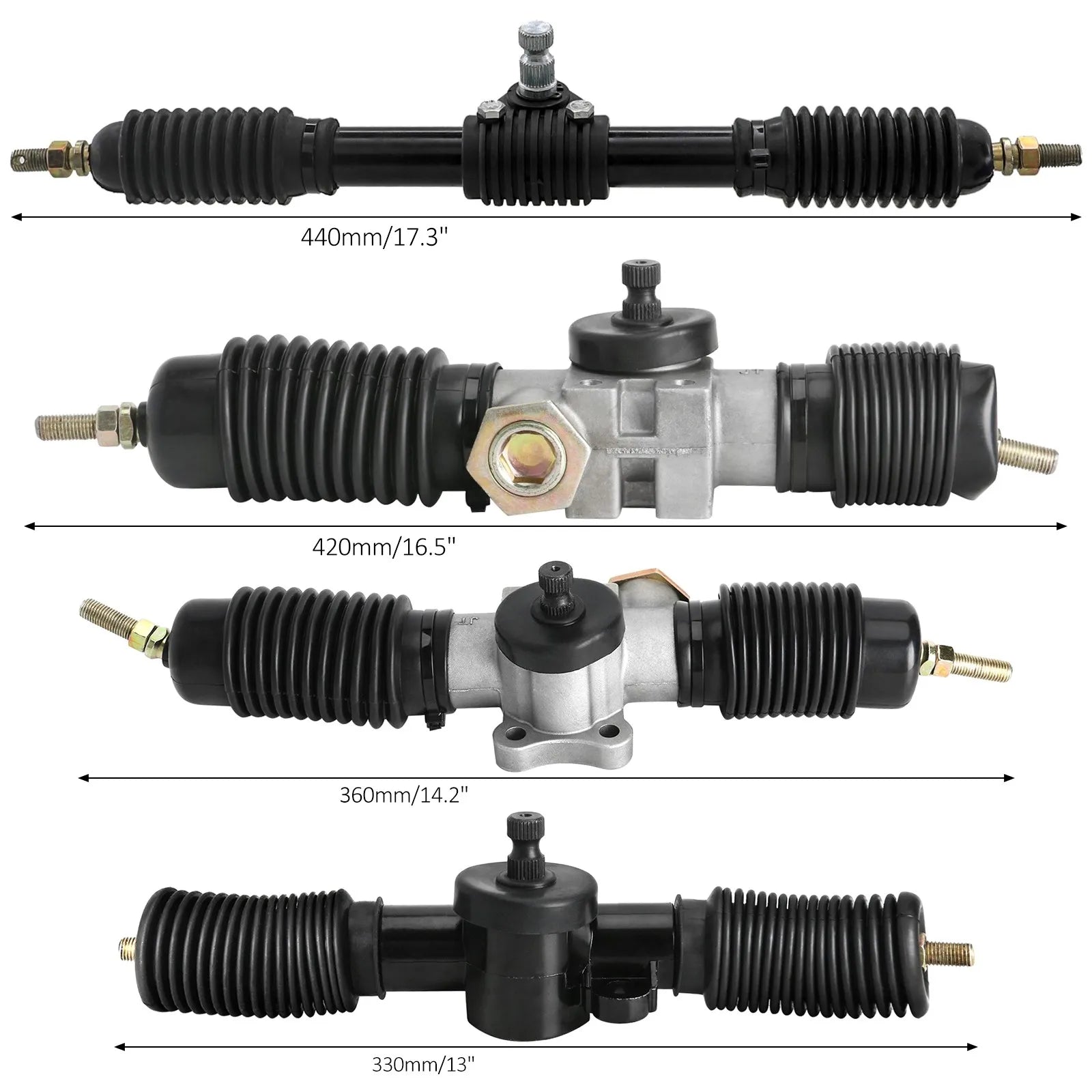 TDPRO 330/360/420/440MM Power Steering Gear Shaft Rack Pinion DIY Go Kart ATV UTV Quad Drift Trike Buggy