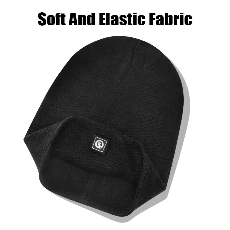 Rechargeable Heated Hat for Men Women, Cycling Caps, Electric Motorcycle Heating Cap, Snowboarding Accessories, Winter.