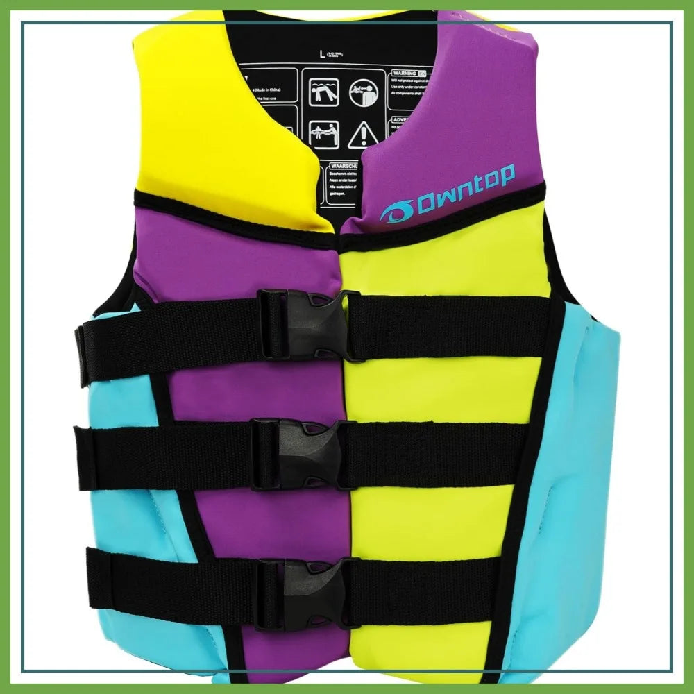 Swim Vest Youth | Lightweight & Breathable | Adjustable Straps | Swimming, Kayak, Boating | 50-125 lbs