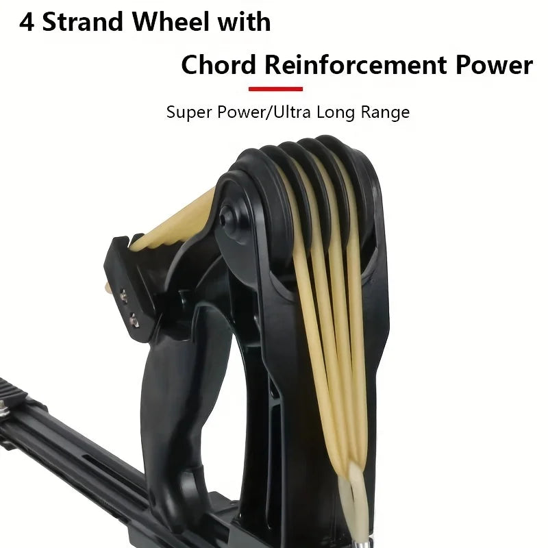 Hunting Slingshot 60LBS 40 Series Compound Multi Strand Rubber Band Pulley Bow